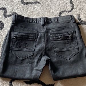 Affliction Ash Gray Distressed Jeans